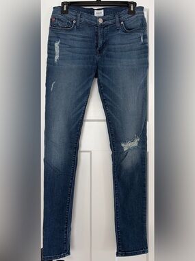 Hudson Krista Super Skinny Distressed Jeans Size 28